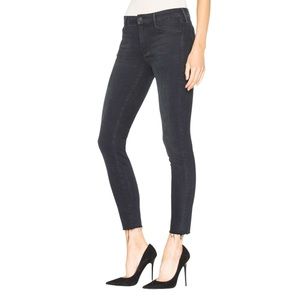 MOTHER Charcoal Cropped Ankle Jeans